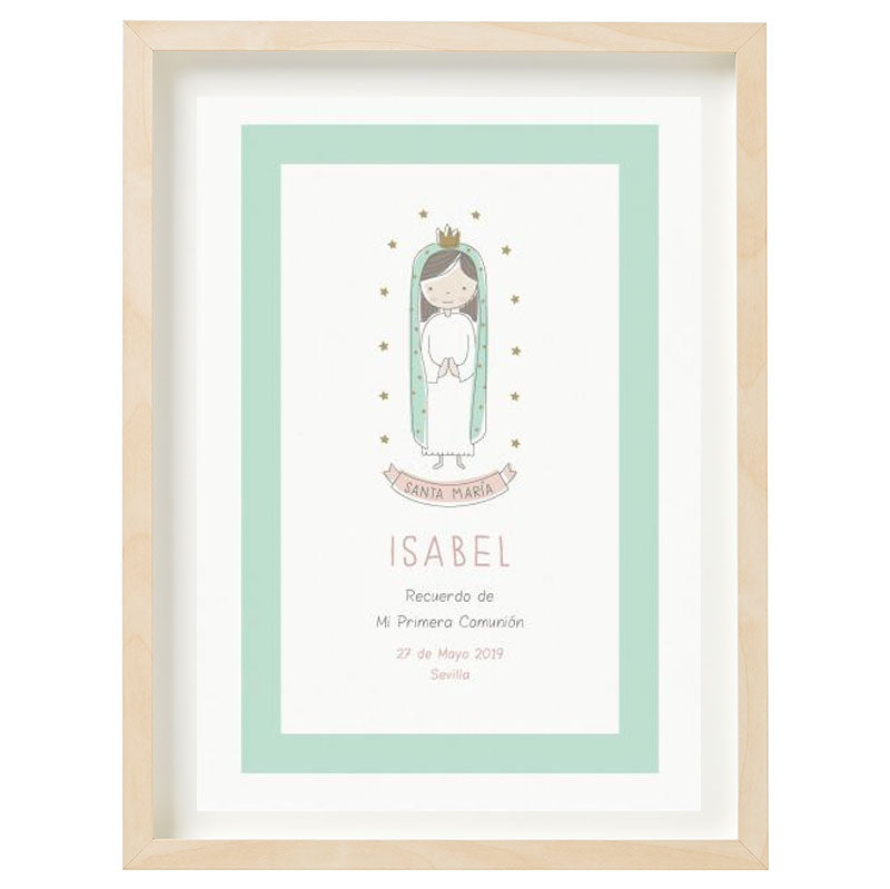 Imprimible lámina personalizada virgencita