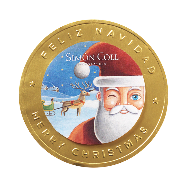 Medallón de chocolate Papá Noel