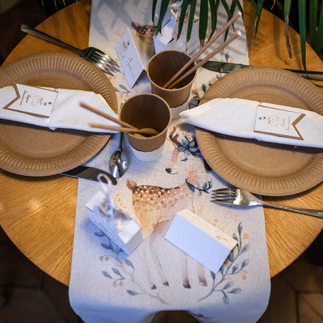 Servilleta estampado ciervo / 16 uds.