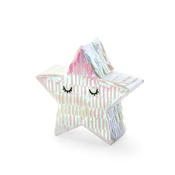 Mini piñata estrella iridiscente