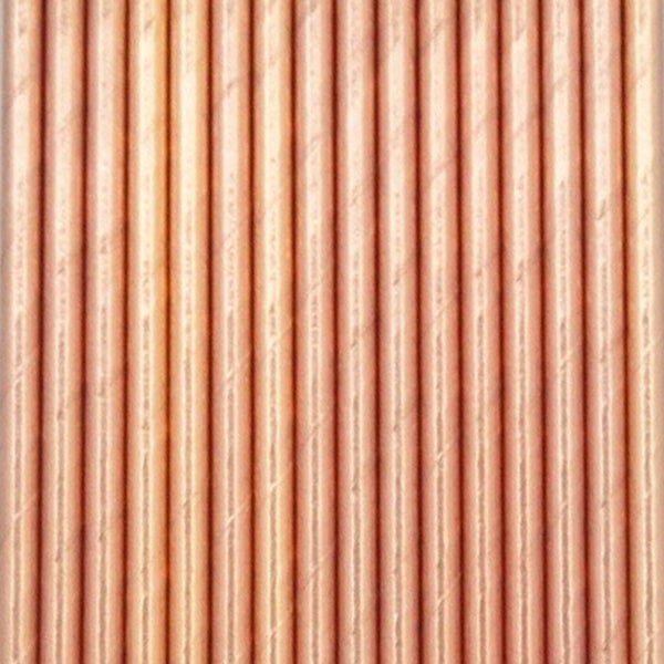 Pajitas papel lisa foil rose gold / 10 uds.
