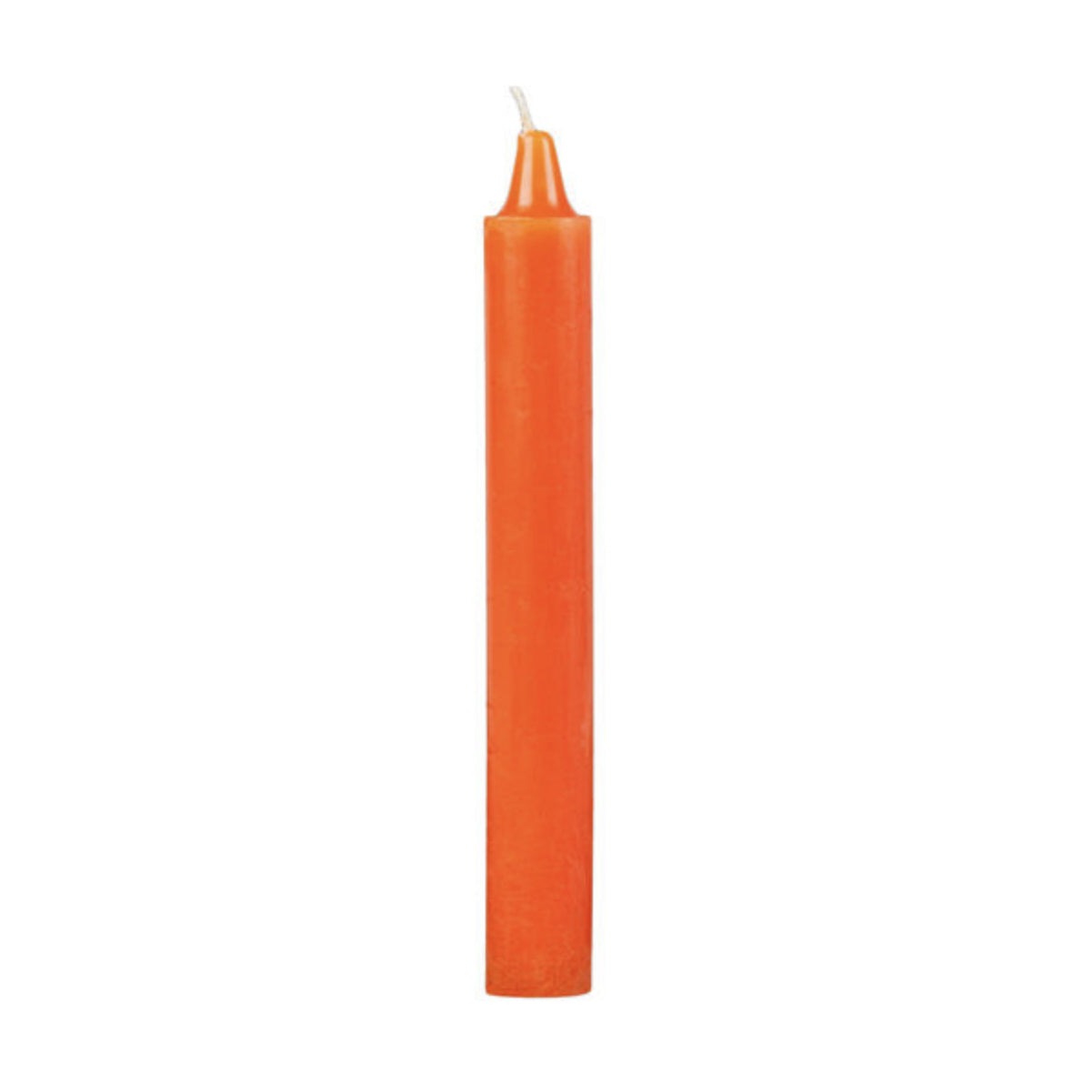 Vela cilíndrica basic naranja / 4 uds.