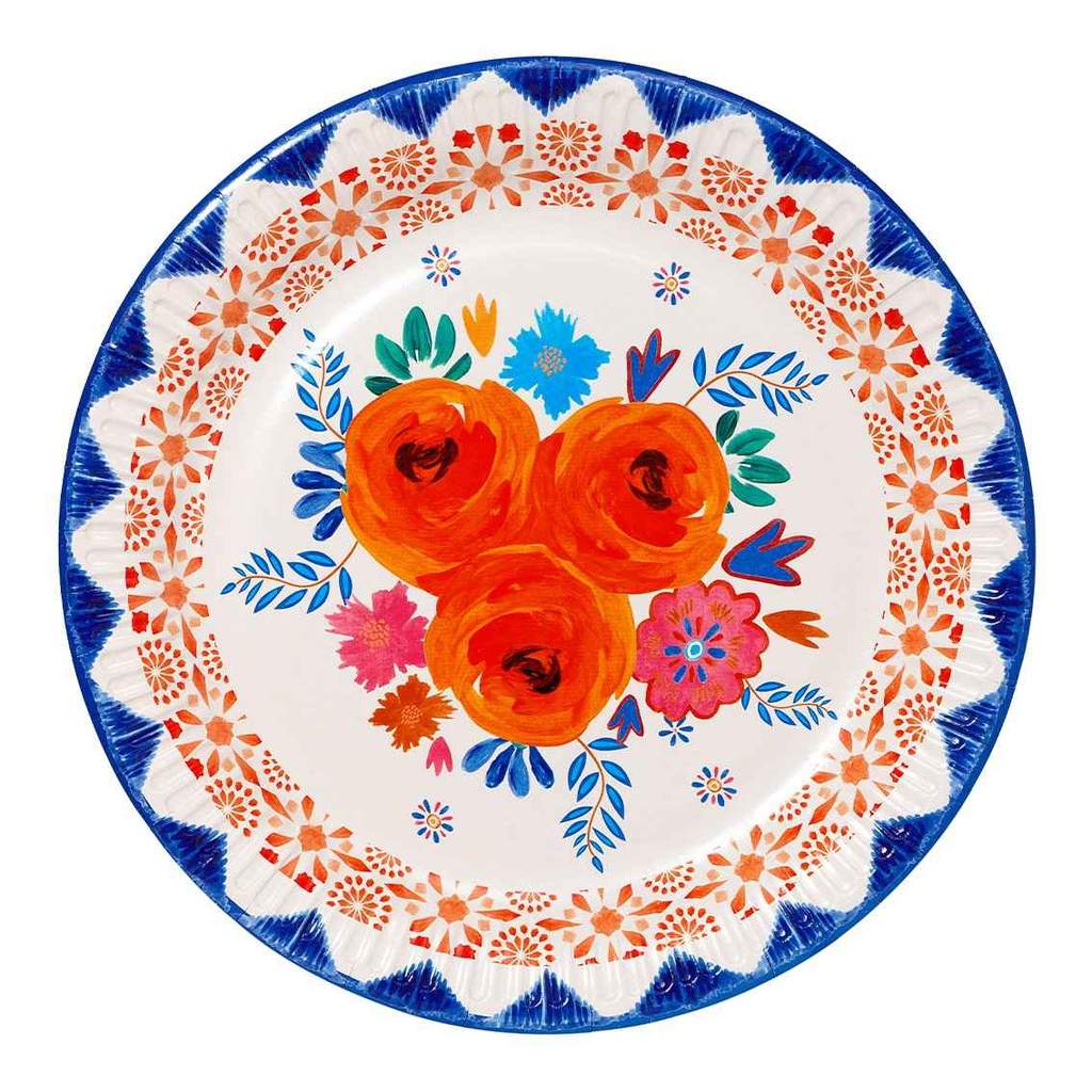 Platos flores boho Spice / 12 uds.