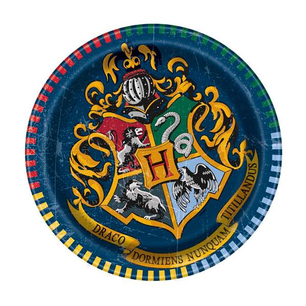 Platos escudo Harry Potter Eco / 8 uds.