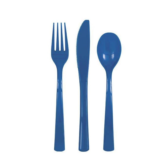 Sett cubiertos azul / 18 uds.