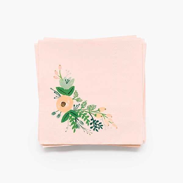 Servilletas cocktail Wildflower R. Paper & Co. / 20 uds.