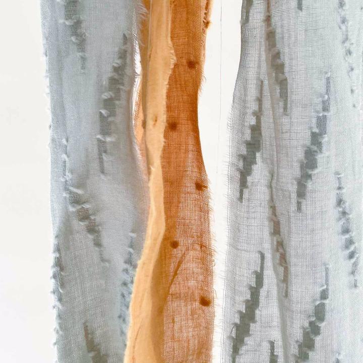 Globo L Látex Bio blanco hinchado con Plumeti mint y mostaza y Lettering <br> (solo Barcelona)</br>