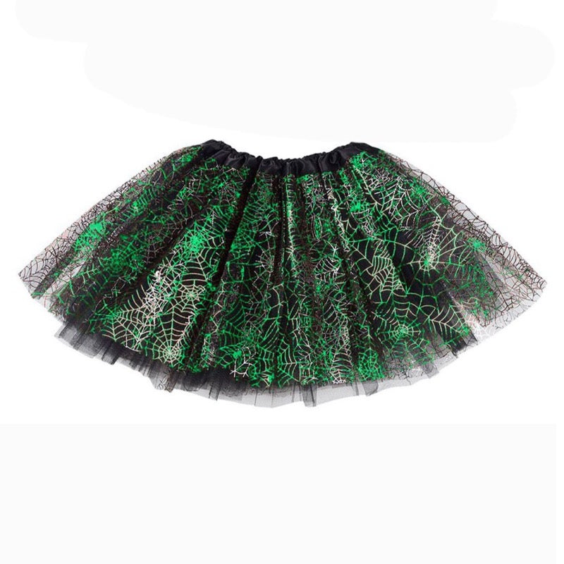 Tutu bruja telaraña verde Halloween