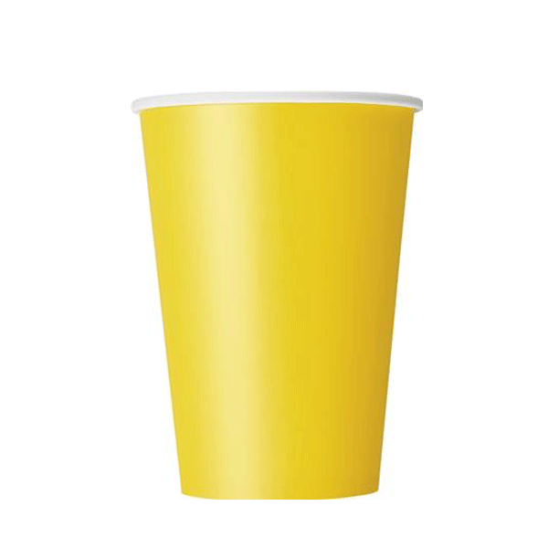 Vaso basic amarillo / 14 uds.
