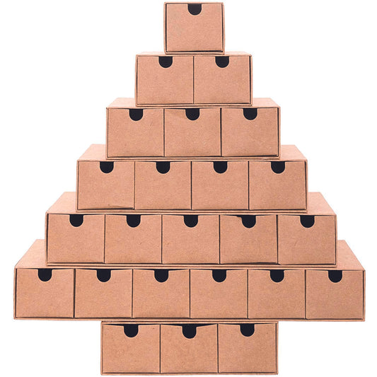 Árbol cajitas adviento Kraft