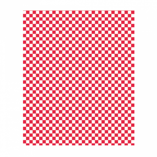 Papel para bocadillos cuadros rojo / 10 uds.
