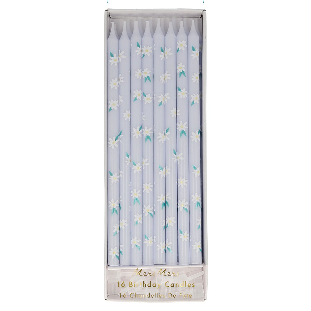 Velas impresas margaritas / 16 ud.