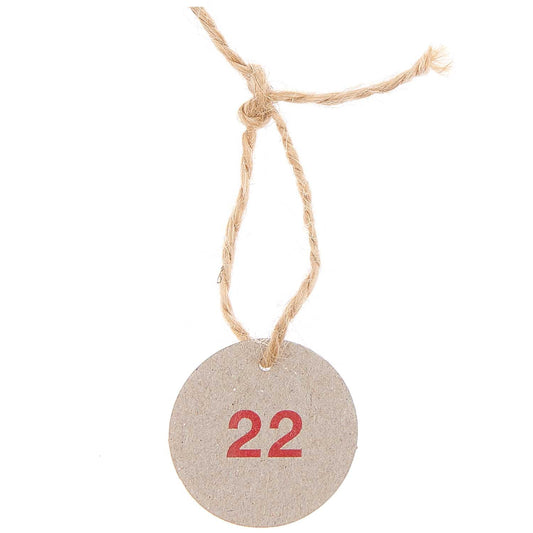 Etiquetas gris números calendario de adviento / 24 uds.