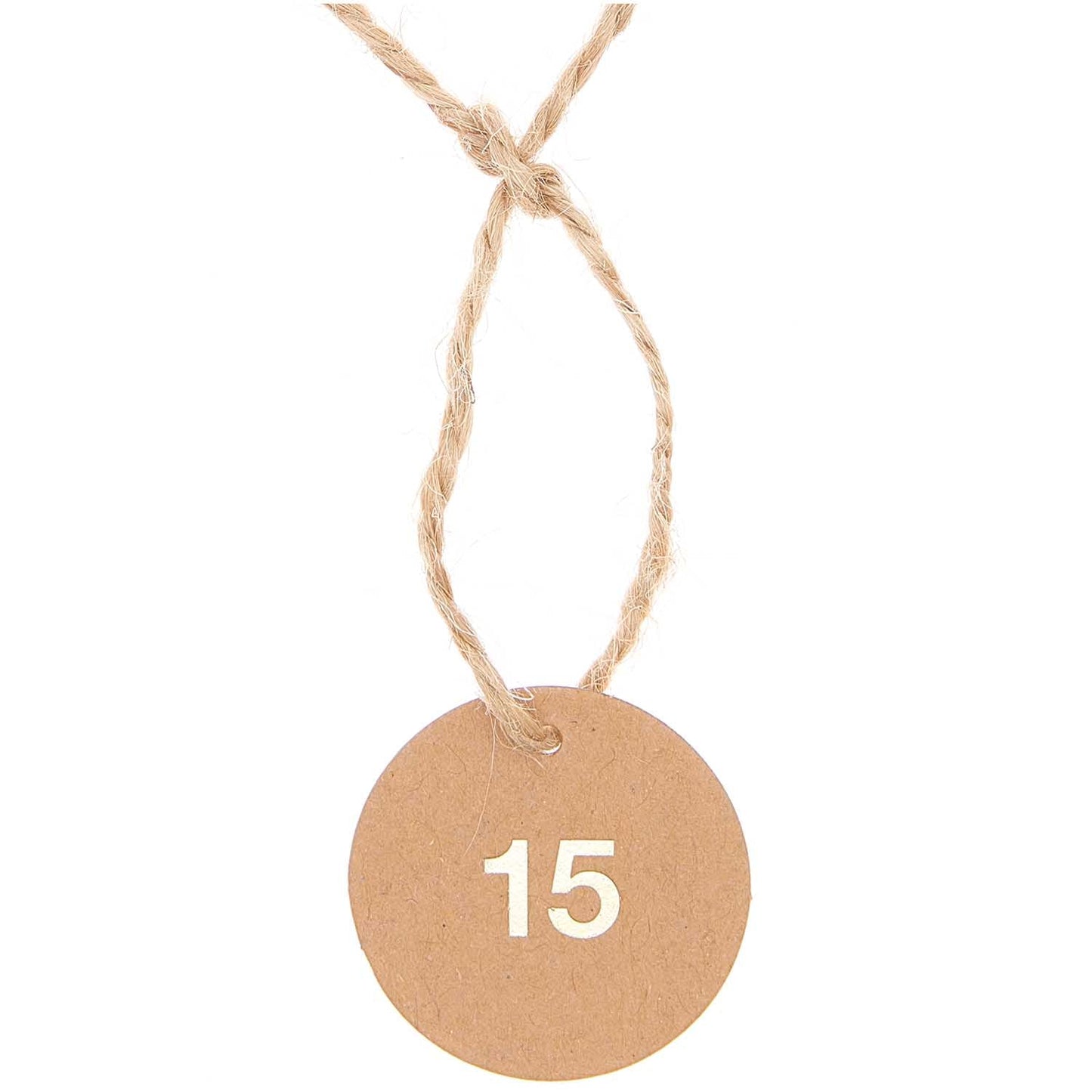 Etiquetas kraft números calendario de adviento / 24 uds.
