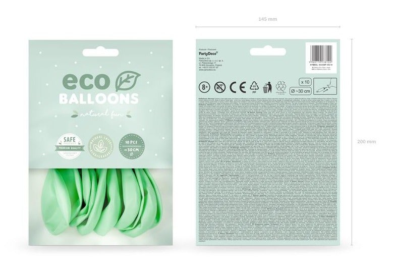 Globos ECO melocotón pastel mate / 10 uds.