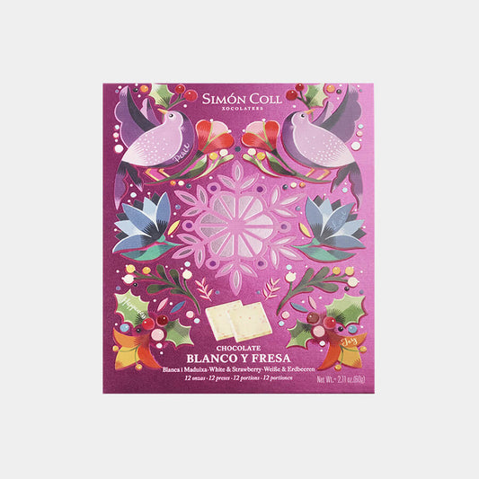 Caja chocolate blanco y fresas