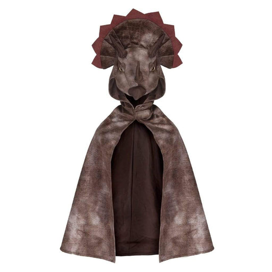 Disfraz capa dinosaurio Triceratops marrón