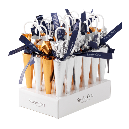 Paraguas L Chocolate con leche metalizado