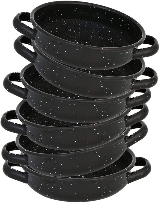 Cazuela mini metal negro con asas