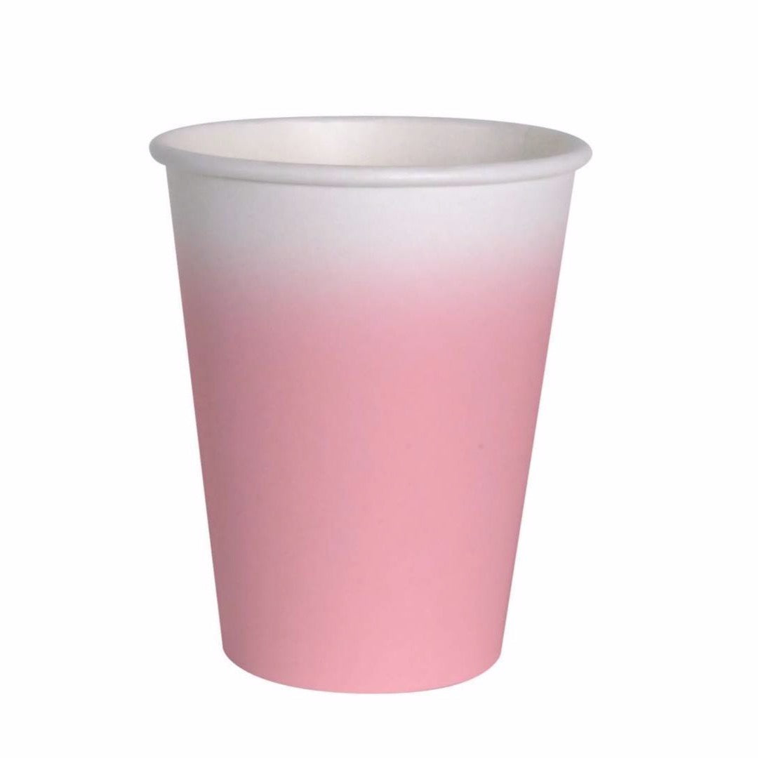 Vaso basic degradé fucsia Eco compostable  / 8 uds.