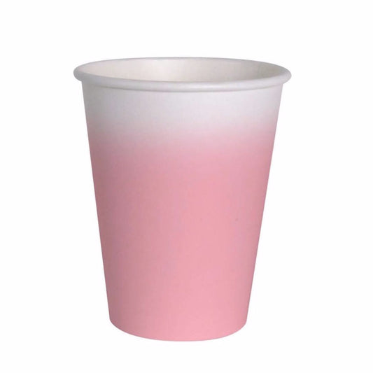 Vaso basic degradé fucsia Eco compostable  / 8 uds.