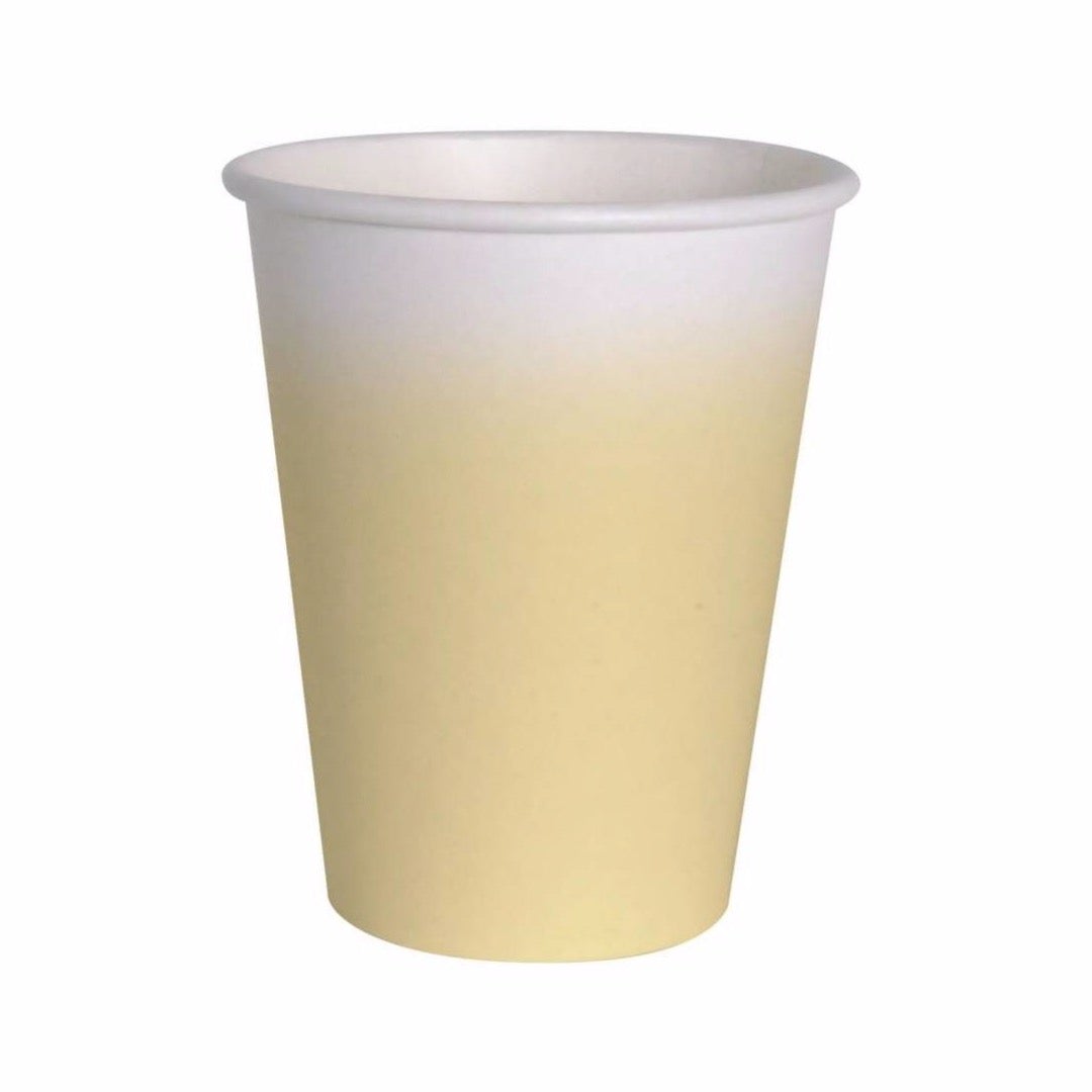 Vaso basic degrade amarillo Eco compostable  / 8 uds.
