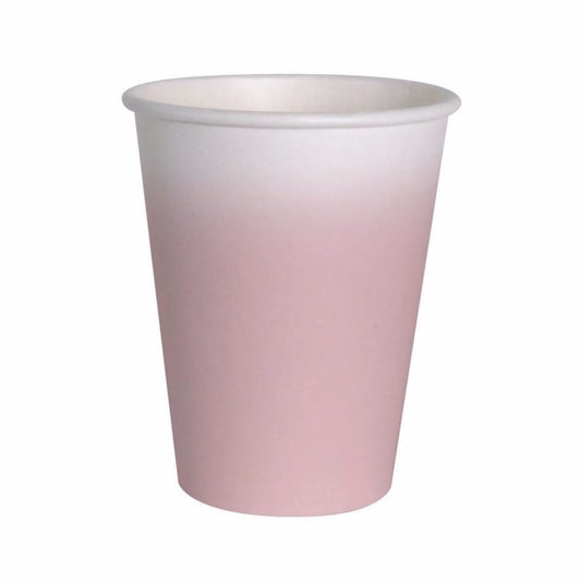 Vaso basic degradé rosa Eco compostable  / 8 uds.