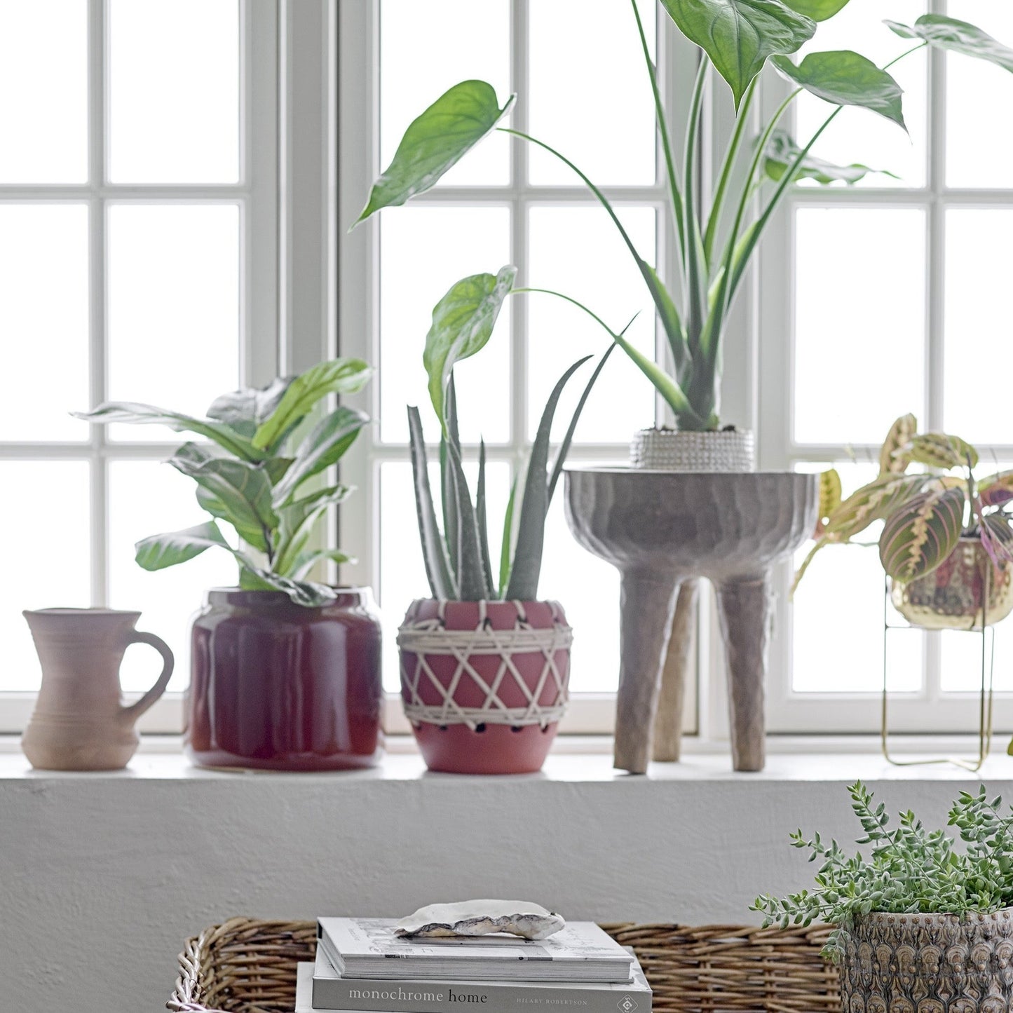 Macetero dorado Rusell