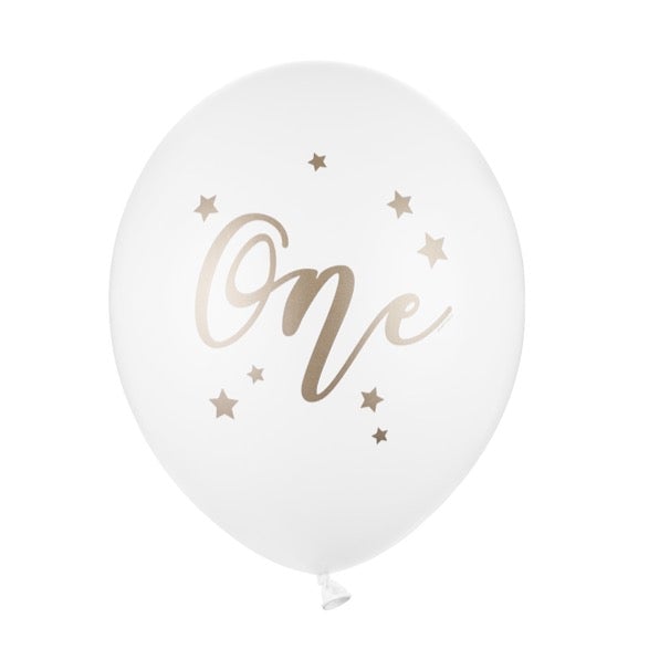 Globo One dorado / 2 uds.