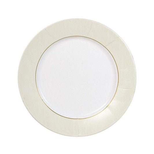 Plato postre Moire crema / 8 uds.