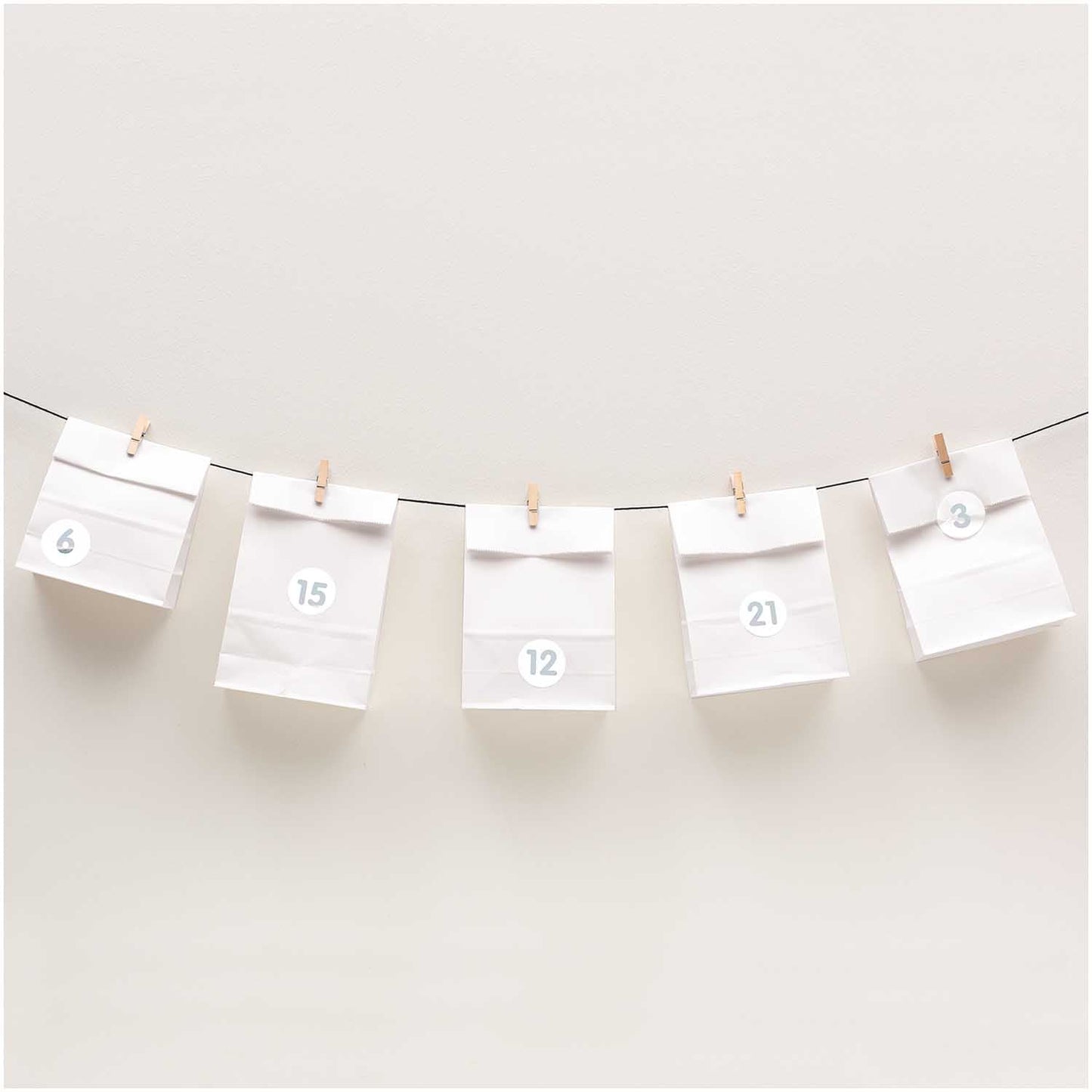 Kit Calendario de Adviento blanco DIY