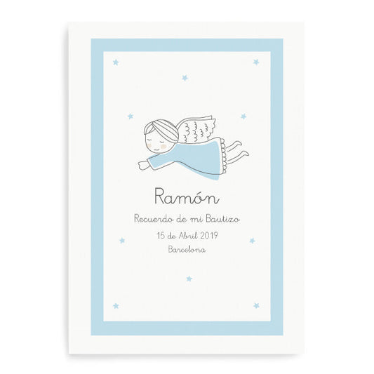 Imprimible lámina personalizada ángel celeste