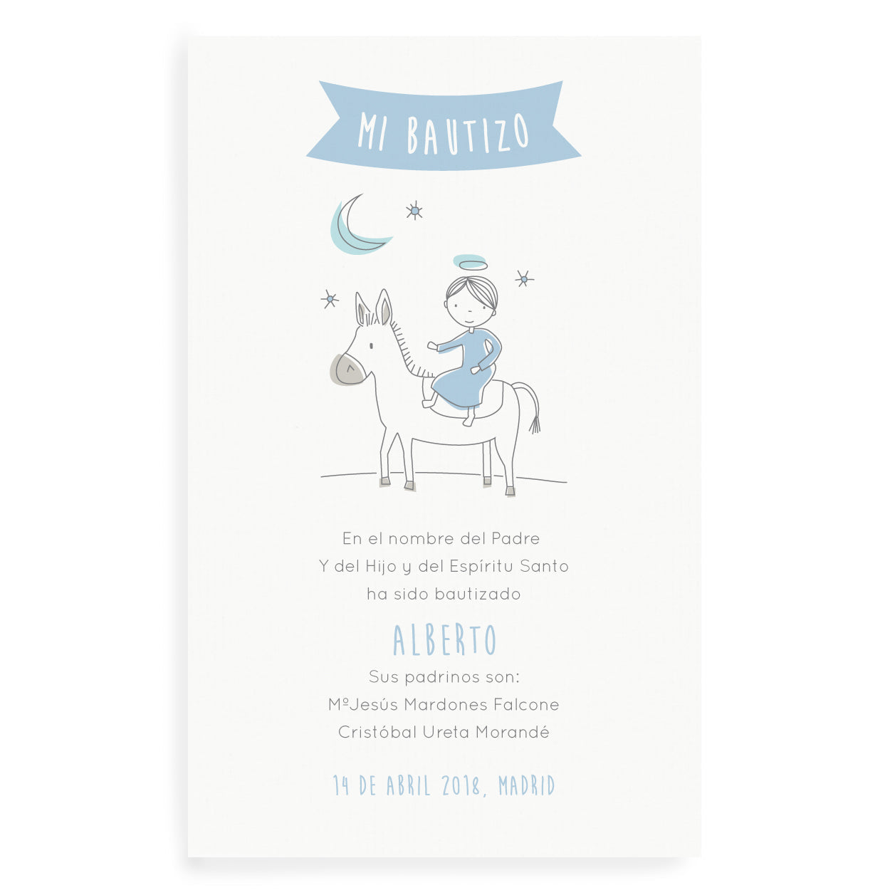 Recordatorios amigo Jesús burrito bautizo