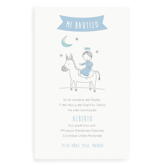 Recordatorios amigo Jesús burrito bautizo