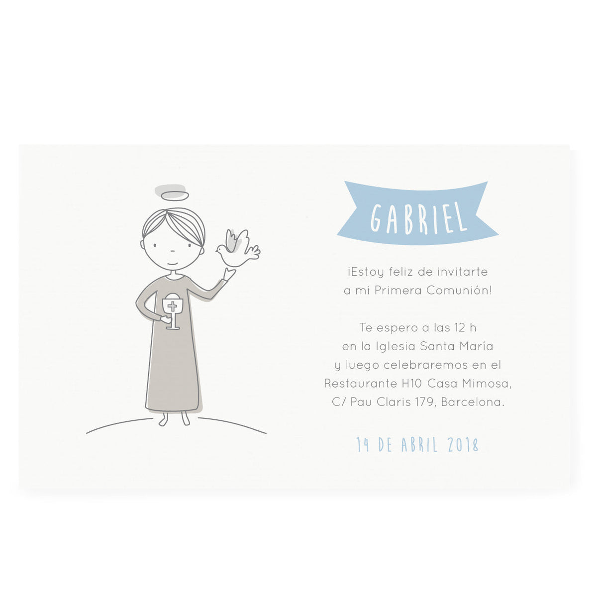 Invitaciones cáliz personalizadas