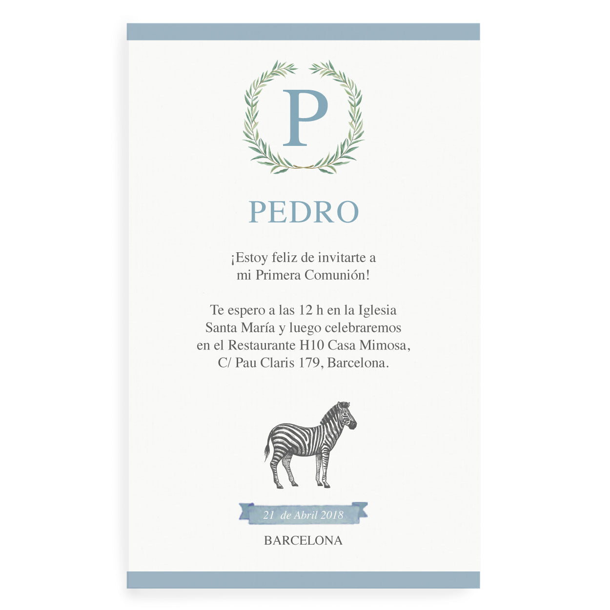 Invitaciones animales personalizadas