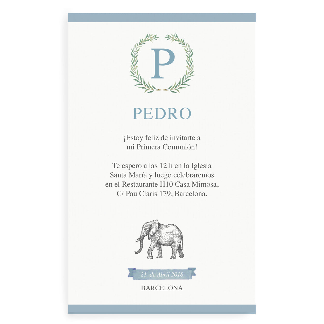 Invitaciones animales personalizadas