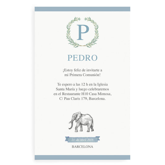 Invitaciones animales personalizadas