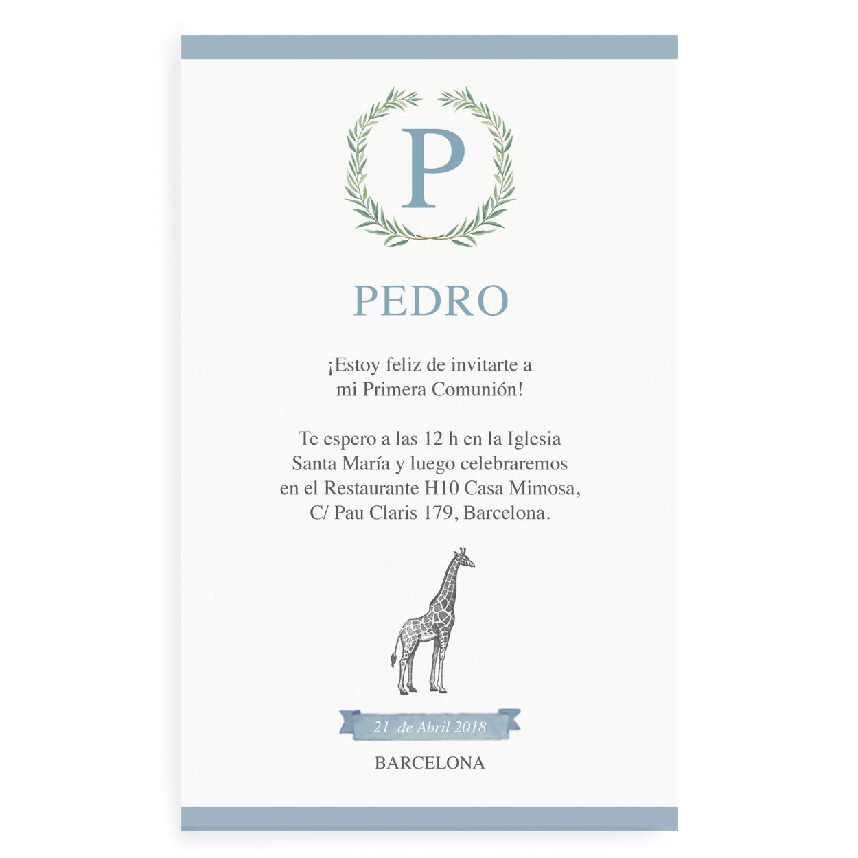 Invitaciones animales personalizadas