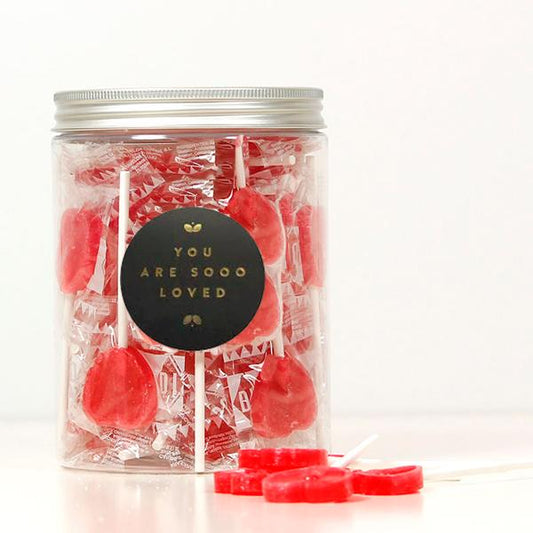 Bote L piruletas LOVE negro