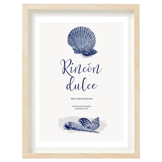 Cartel Rincón dulce personalizado Mar