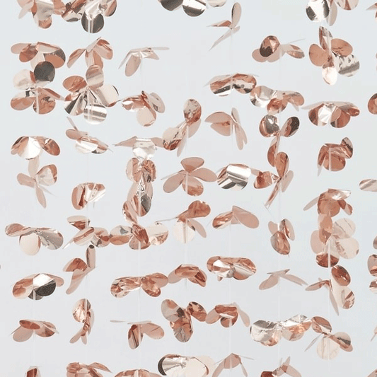 Cortina photocall flor rosegold