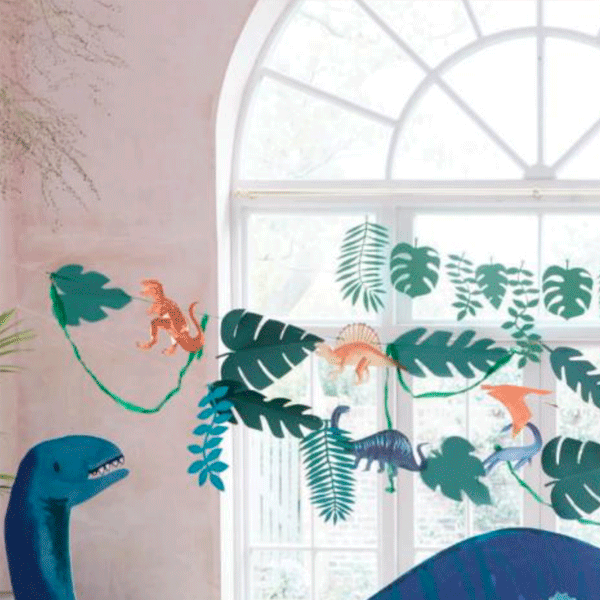 Guirnalda dinosaurio vintage