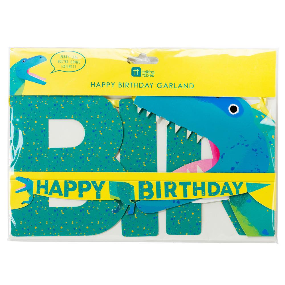 Guirnalda happy Birthday dinosaurio