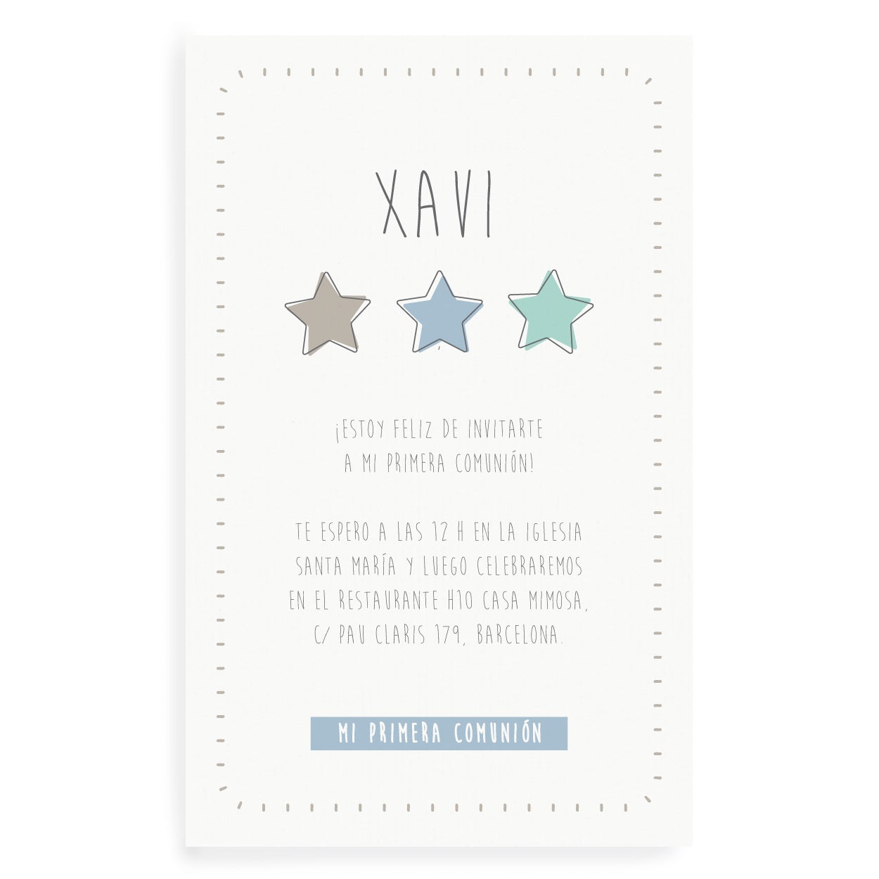 Invitaciones estrellas personalizadas