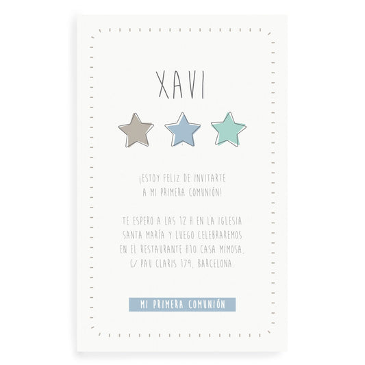 Invitaciones estrellas personalizadas