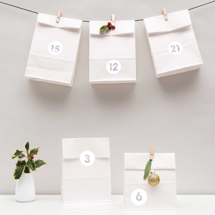 Kit Calendario de Adviento blanco DIY
