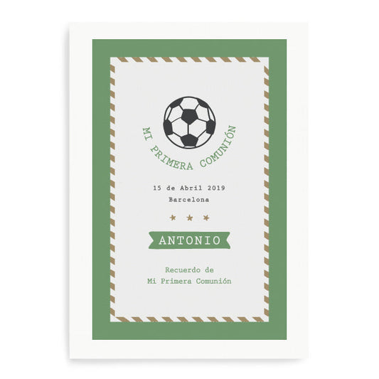 Imprimible lámina personalizada fútbol