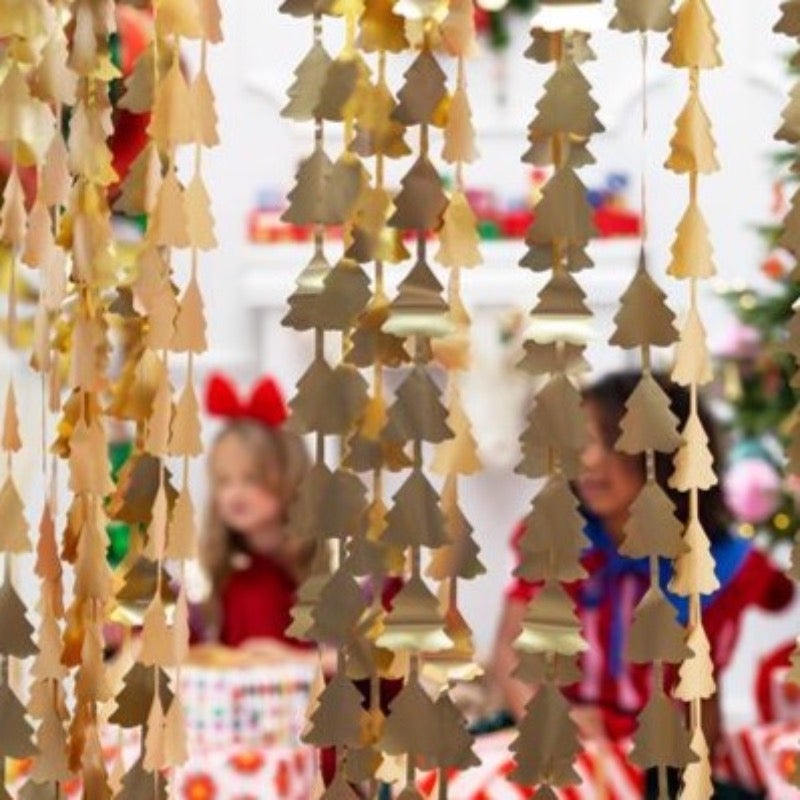 Cortina  photocall abetos dorada