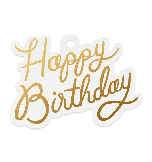 Etiquetas troqueladas Happy Birthday / 8 uds.